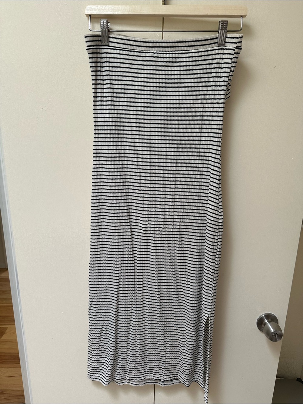 RVCA Black and White Striped Tube Skirt